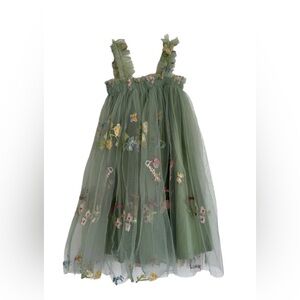 Unbranded Green Tulle Lined Spring Easter Family Photos Dress Girl’s Size 4T